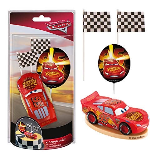 Dekora - Decoracion para Tartas con la Figura de Rayo McQueen de PVC de la Peliculas Cars