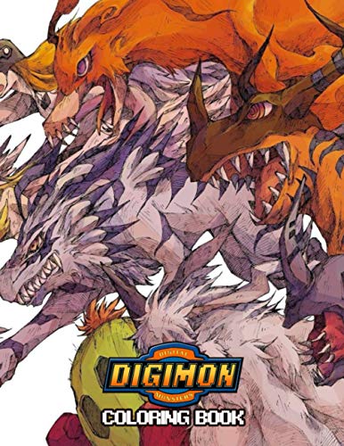 Digimon Coloring Book: Beatiful Anime Illustrations To Color For Kids And Teenagers