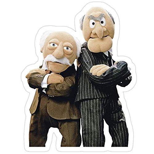 DKISEE 3 pegatinas de Statler Waldorf Muppets adhesivo para ordenador portátil, teléfono, coches, vinilo divertido para ordenadores portátiles, guitarra, nevera, 4 pulgadas