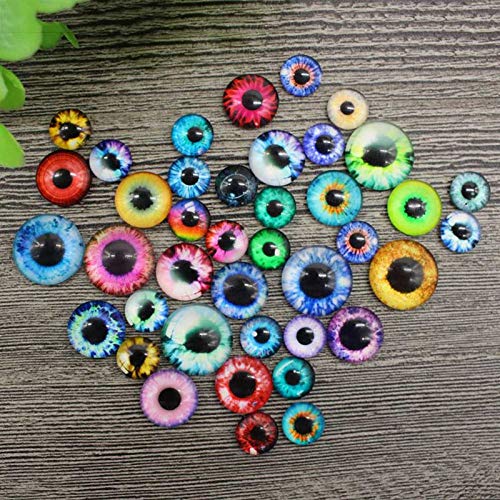 Dolls Accessories - 20pcs/ Pack 10/16/20mm Plastic/Glass Dolls Eye DIY Crafts Eyes for Children Toy Dinosaur Animal Eye Accessories Color Random - by TAllen - 1 PCs