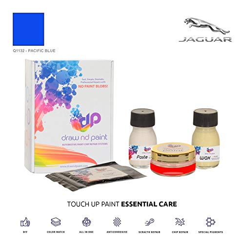 DrawndPaint for/Jaguar Xk140 / Pacific Blue - Q1132 / Touch-UP Sistema DE Pintura Coincidencia EXACTA/Essential Care