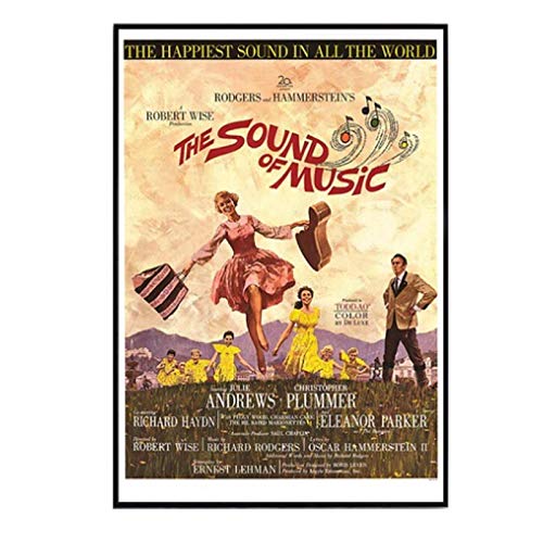 DrCor Sound of Music (1966) Vintage Classic Movie Poster Decoración para el hogar Decoración de Pared Arte de la Pared Pintura en Lienzo Cnavas Print -20x28 Inch Sin Marco 1 Uds