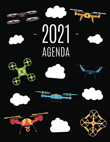 Drone Agenda 2021: Planificador Semanal | Quadcopter | 52 Semanas Enero a Diciembre 2021