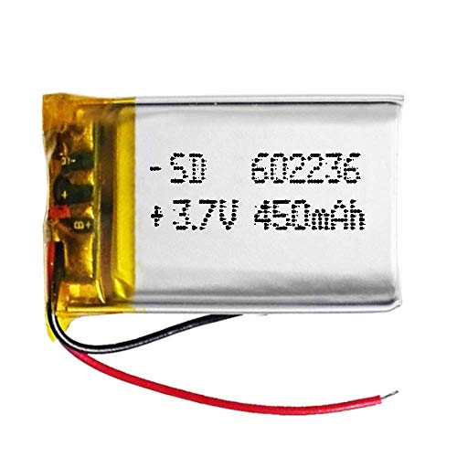 DronePost Batería 602236 LiPo 3.7V 450mAh 1S Recargable teléfono portátil vídeo mp3 mp4 luz led GPS (3.7V|450mAh|602236)