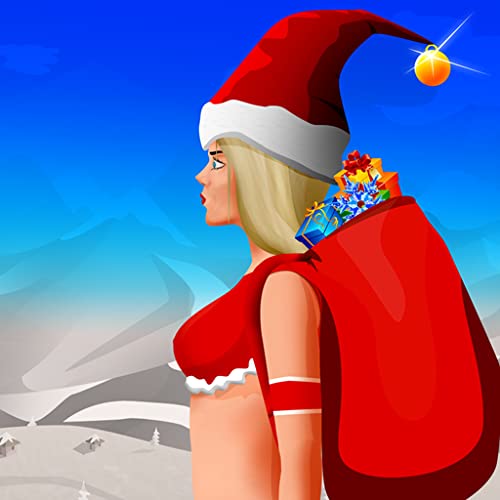 entrega de regalos bikini: ahorro edición navidad libre de las muchachas atractivas de la negra de Santa Claus