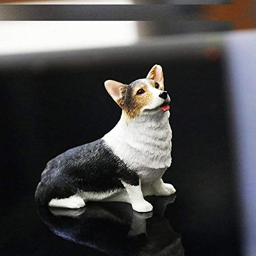 Estatuilla Decorativawelsh Corgi Simulación Perro Modelo Coche Artesanía Decoración Coche Decoración Regalo