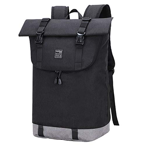 EverVanz Mochila para Laptop, Mujer &Hombre Enrollable Resistente al Agua, Viajes,Mochila para Excursiones, Mochila Casual Ligera,Bolsa con Estilo para la Escuela