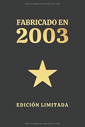 FABRICADO EN 2003 EDICIÓN LIMITADA: CUADERNO DE CUMPLEAÑOS. CUADERNO DE NOTAS O APUNTES, DIARIO O AGENDA. REGALO ORIGINAL Y CREATIVO.