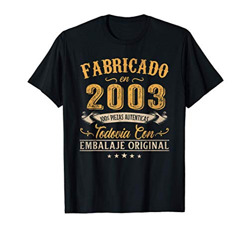 Fabricado En 2003 Regalo Para Hombre 18 Años Cumpleaños Camiseta