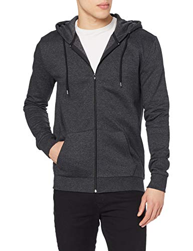 FM London Hyfresh Zipped Capucha, Marfil (Charcoal 22), Medium para Hombre