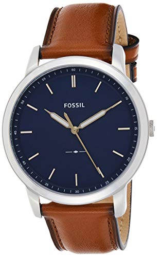 Fossil Reloj Analogico para Hombre de Cuarzo con Correa en Piel FS5304