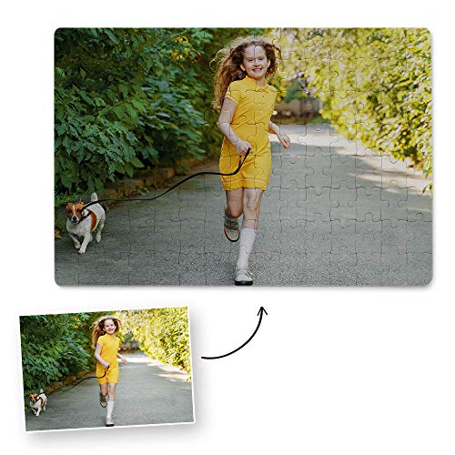 Fotoprix Puzzle Personalizado con tu Foto preferida y Texto de 40 Piezas | 5 Modelos Disponibles | Regalo Original con Foto Personalizada | Tamaño: 13x18 cms