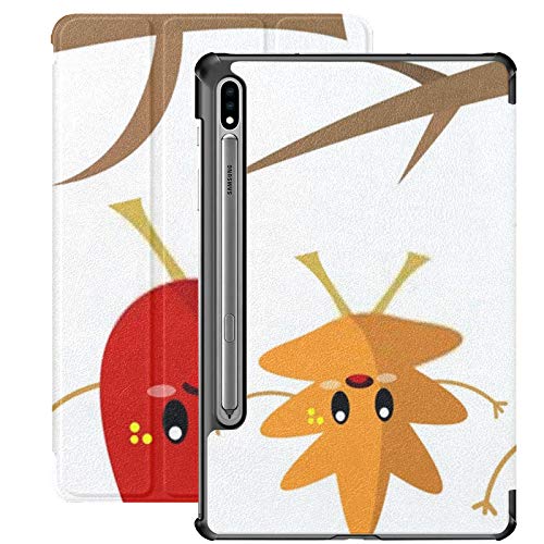 Funda para Galaxy Tab S7 Funda Delgada y Ligera con Soporte para Tableta Samsung Galaxy Tab S7 de 11 Pulgadas Sm-t870 Sm-t875 Sm-t878 2020 Release, Autumn Leaves Falling Tree Branch Divertido