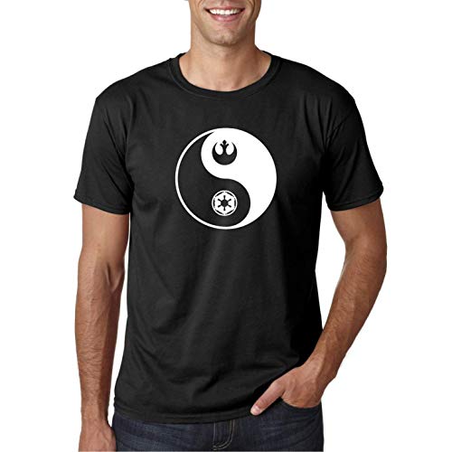 Galaxy Yin Yang - Camiseta Hombre Manga Corta (L)