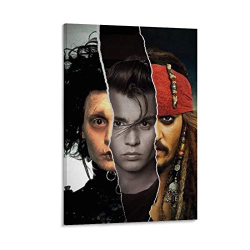 Ghychk Póster decorativo de la película Piratas del Caribe, Jack Sparrow para decoración de pared del hogar, para sala de estar, dormitorio, listo para colgar, 60 x 90 cm