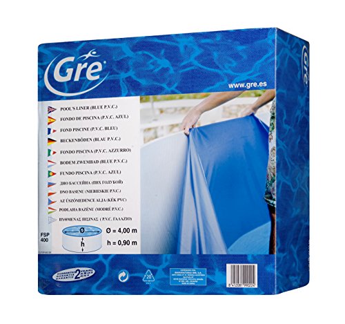 Gre FSP300 - Liner Para Piscinas Redondas, Diámetro de 300 cm, Altura de 90 cm, Color Azul