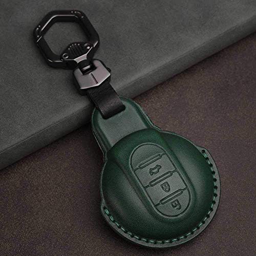 HANXIAOLONGA Protector de Llave de Coche- Funda Protectora de Llave de Coche Llavero, para BMW Mini Cooper S JCW F54 F55 F56 F57 F60 Clubman Countryman (Color : Green)