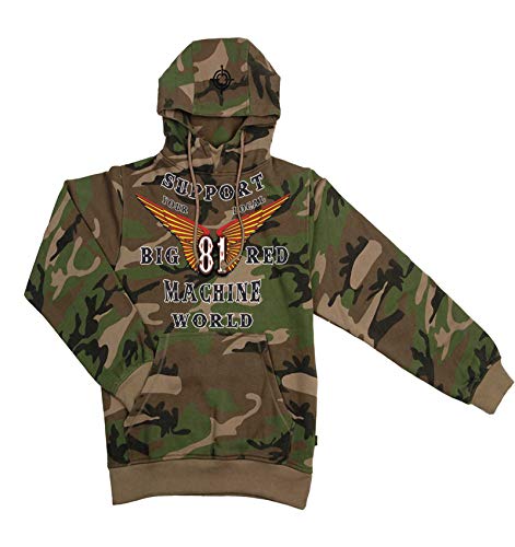 Hells Angels WorldWide Support Store / Big Red Machine World - Hells Angels Anniversary Support81 Camo Hoodie Big Red Machine - Camouflage, Medium