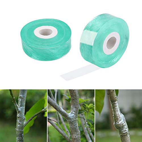 Herefun Cinta de Injerto, 2 Piezas 100M Cinta Injerto Biodegradable Autoadhesivo Vivero Jardín Estirable Flor Vegetal injerto Cintas Fruta Injerto Films (Verde)