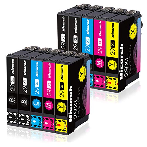 Hicorch 29XL Cartuchos de Tinta para Epson 29 XL Compatible con Epson Expression Home XP-235 XP-245 XP-247 XP-255 XP-342 XP-332 XP-335 XP-345 XP-432 XP-435 XP-442(4 Negro,2 Cian,2 Magenta,2 Amarillo)