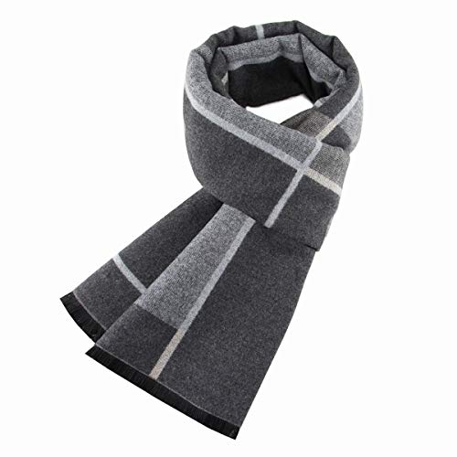 Hombres Cálido y Acogedor Bufanda del tartán Moda y Elegante Bufanda a Cuadros Clásico en Otoño Invierno Check Scarf