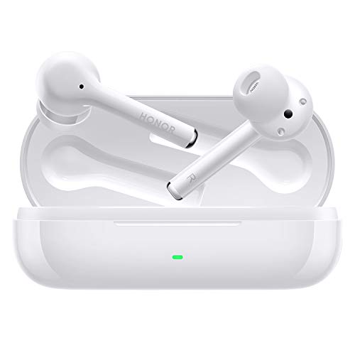 HONOR Magic Earbuds-Hybrid Active Noise Cancelling Technology, Auriculares con Sensor táctil, Controladores Dinámicos de 10 mm de Diámetro (Que ofrecen Graves potentes), Bluetooth 5.0 (Blanco)