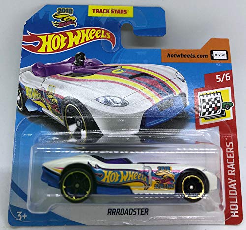 Hot Wheels 2018 Holiday Racers 5/6 RRROADSTER White Treasure Hunt (Short Card)