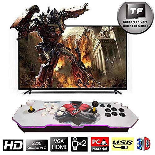 Hplights Pandora's Box Consola de Videojuegos, 1280x720P Arcade Machine 4000 Juegos Clásicos, Home Arcade Game Console TV Video Games Kit with 2 Joystick PC/Laptop/TV/PS, QE01