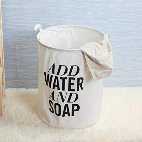 HUIJIE Cestos para La Colada,Plegable Cansa De La Cola De Lavandería Carta De Agua Impermeable Ropa Almacenamiento Cestas Eco-Friendly Home Decoración Barril Niños Juguete Organizador Cubo