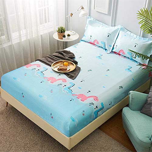 huyiming Utilizado para Hielo Seda Cama de Verano Cubierta de la Cama Cubierta de la Cama Cubierta de la Cama Estera sensación Fresca Sola Pieza Delgada Antideslizante Flor Tencel 180cmx200cm + 40