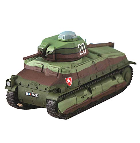 HYLL 1/72 Scale Diecast Modelo de Tanque, Somua S-35 Modelo de Resina del ejército soviético, Juguetes Militares y Regalos, 3 Pulgadas x 1.2 Pulgadas