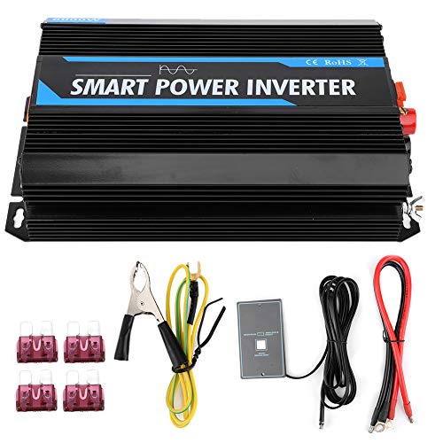 Inversor de corriente, inversor de coche, 6000 W, 12 V a 220 V, transformador inversor de voltaje de onda sinusoidal pura, accesorio automático