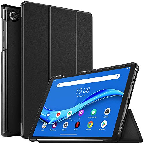 IVSO Funda Carcasa para Lenovo Tab M10 FHD Plus, Slim PU Protectora Carcasa Cover para Lenovo Tab M10 FHD Plus TB-X606F 10,3 Pulgadas, Negro