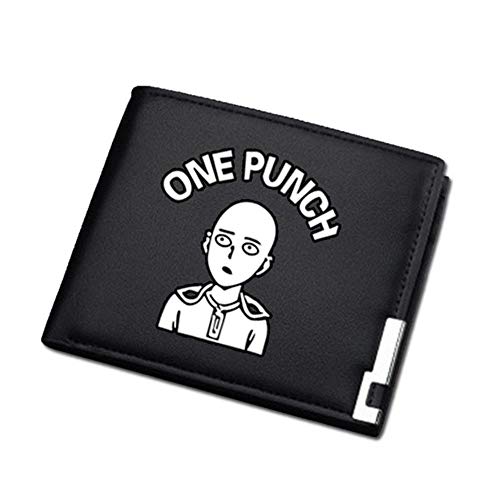 Japanese ONE PUNCH-MAN PU Cartera corta de cuero Anime Monedero largo Titular de la tarjeta de identificación Unisex Money Bag Women Clutch 9