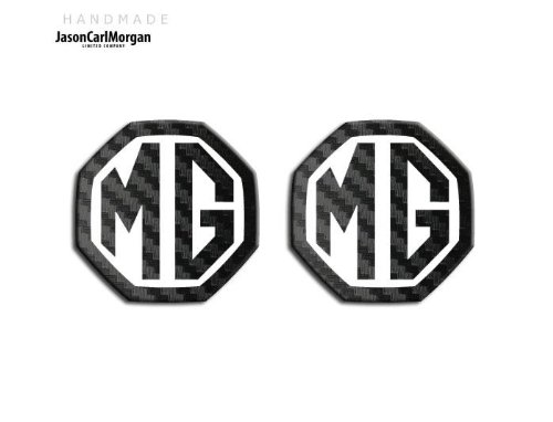 JasonCarlMorgan MG ZR LE500 - Insignias de inserción delantera y trasera (59 mm), color blanco