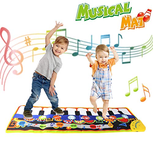 Juegos Educativos Niños 1 2 3 4 5 años,Alfombra Musical - Piano Infantil Musical Canto Teclado Estera de Alfombra Bebé Niño Actividad Juego De Gimnasio Colchonetas Regalo del Bebé niña Niños 1-6 años