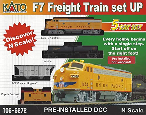 Kato 106-6272-DCC Union Pacific EMD F7 Freight Train Pack (DCC-Fitted)