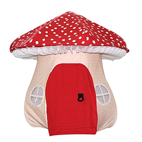 Kibten Creative Mushroom Kids Play Tent Boy Child Play House Sala de Juguetes Interior Juego Casa de algodón Niñas Princess Castle Tent Doll Jardín Exterior Niños Larder Teepee Tent con 2 Ventanas