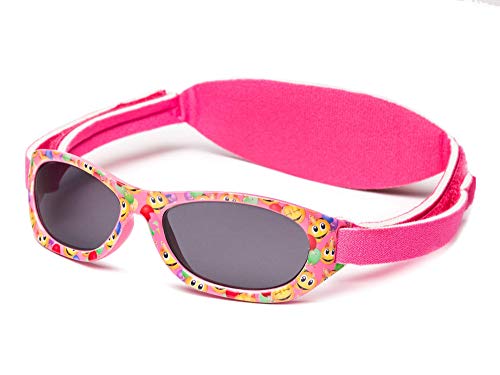 Kiddus Gafas de sol Baby para bebés, NIÑOS Y NIÑAS, desde 0 meses a 2 años, 100% protección UV, MUY CÓMODAS gracias a la SUAVE banda ajustable, el regalo ideal para recién nacidos.