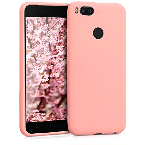 kwmobile Funda Compatible con Xiaomi Mi 5X / Mi A1 - Carcasa de TPU Silicona - Protector Trasero en Rosa Claro