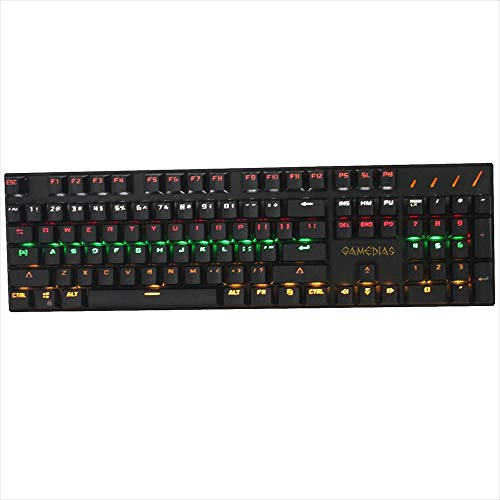 LaLa POP Eje Verde Teclado mecánico Cuaderno de Escritorio Juego de Escritorio Esport RGB Luminoso Teclado mecánico (Size : XS)