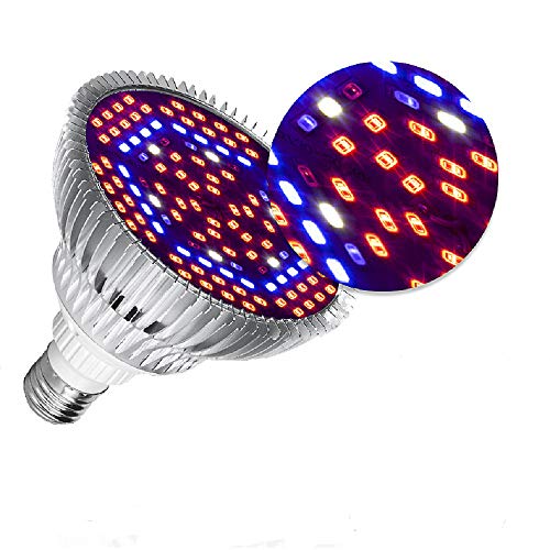 Lámparas de Crecimiento 80W,E27 Bombilla LED de Cultivo de Espectro Completo Para Plantas,Lámpara de Cultivo Para Plantas de Interior Vegetales y Flores Hidroponía