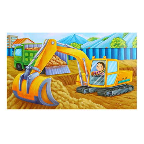 Larcele Kids Puzzle 60 Piezas Rompecabezas de madera Rompecabezas educativo Colección Juguetes para niños con estaño ETPT-01(Excavador)