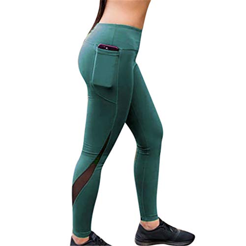 Leggings Pantalones de Fitnes Deportes de Alta Cintura, Pantalones Deportivos Mujer Largos Mujeres Gimnasio Yoga para Running y Ejercicio Fannyfuny