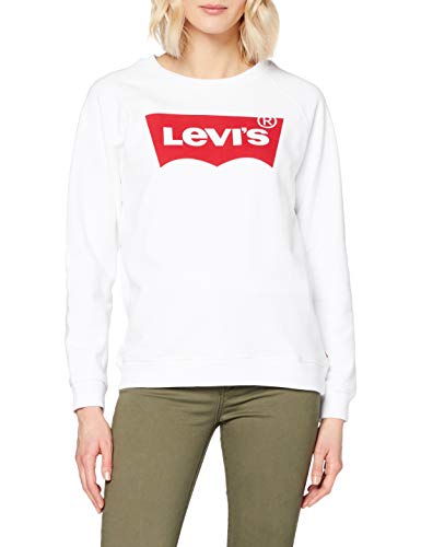 Levi's Relaxed Graphic Crew Sudadera, Better Batwing Sweatshirt White, S para Mujer