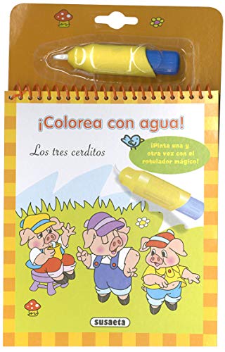 Los Tres cerditos (Colorea con agua)