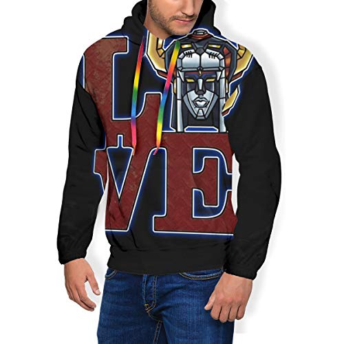 Love Voltron Legendary Defender - Sudadera con capucha y bolsillos de terciopelo para hombre