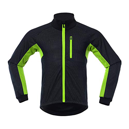 LY4U Chaqueta de ciclismo para hombre, resistente al viento, manga larga, forro polar, térmica, transpirable, deportiva, para montar a caballo, correr