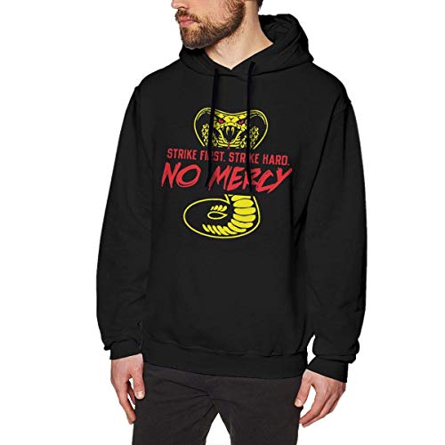 Maichengxuan Mens Cobra Kai Karate Kid Pure Cotton Letter Hoodies Personalizado Gráfico Pullover Print Sudadera al aire libre