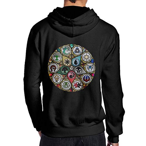 Maichengxuan Sudadera con capucha para hombre, diseño de Magic The Gathering de manga larga para hombre, color negro Negro Negro M